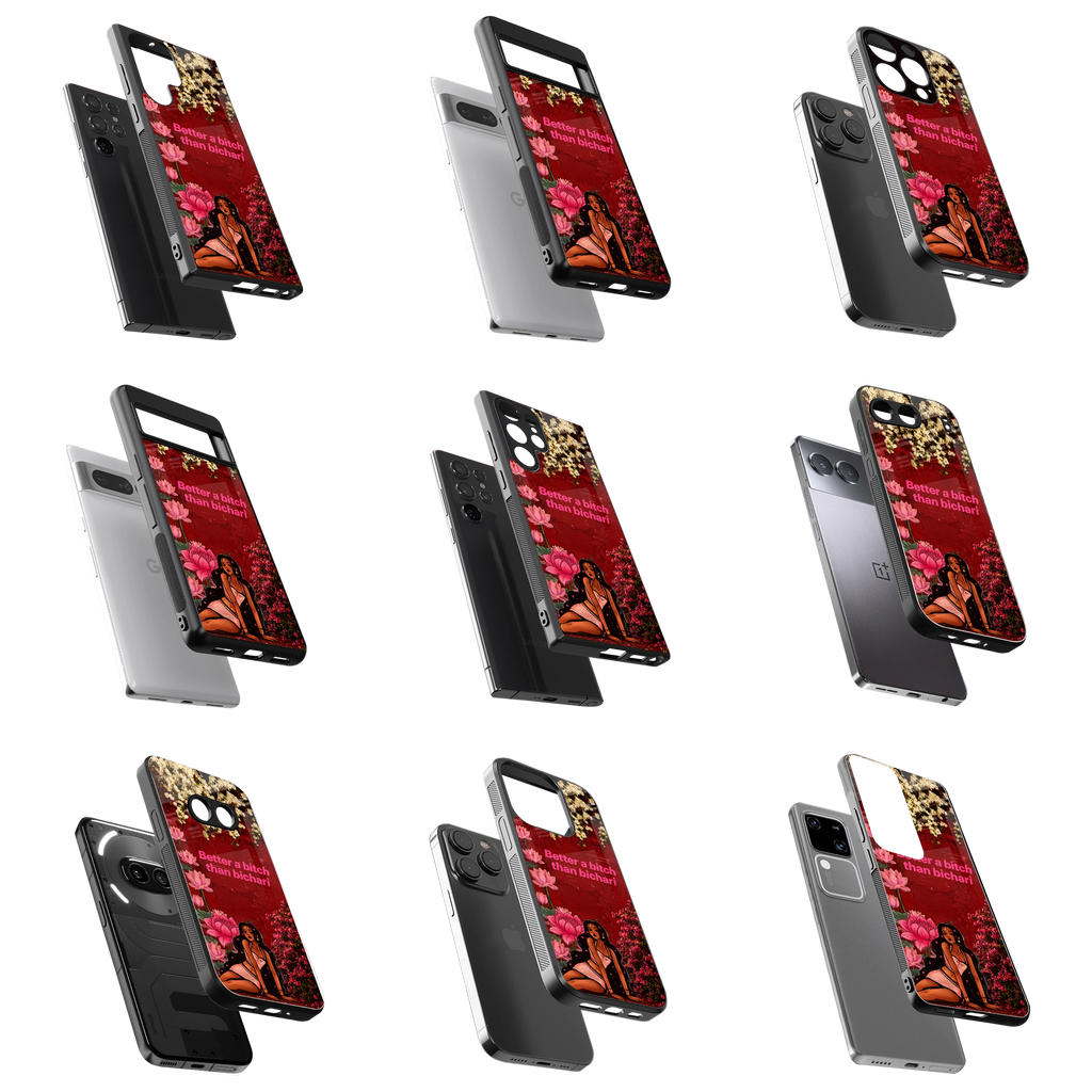 Durable Glass Back Mobile Case for iPhone, Samsung, OnePlus, Google Pixel, Redmi, Vivo, Oppo