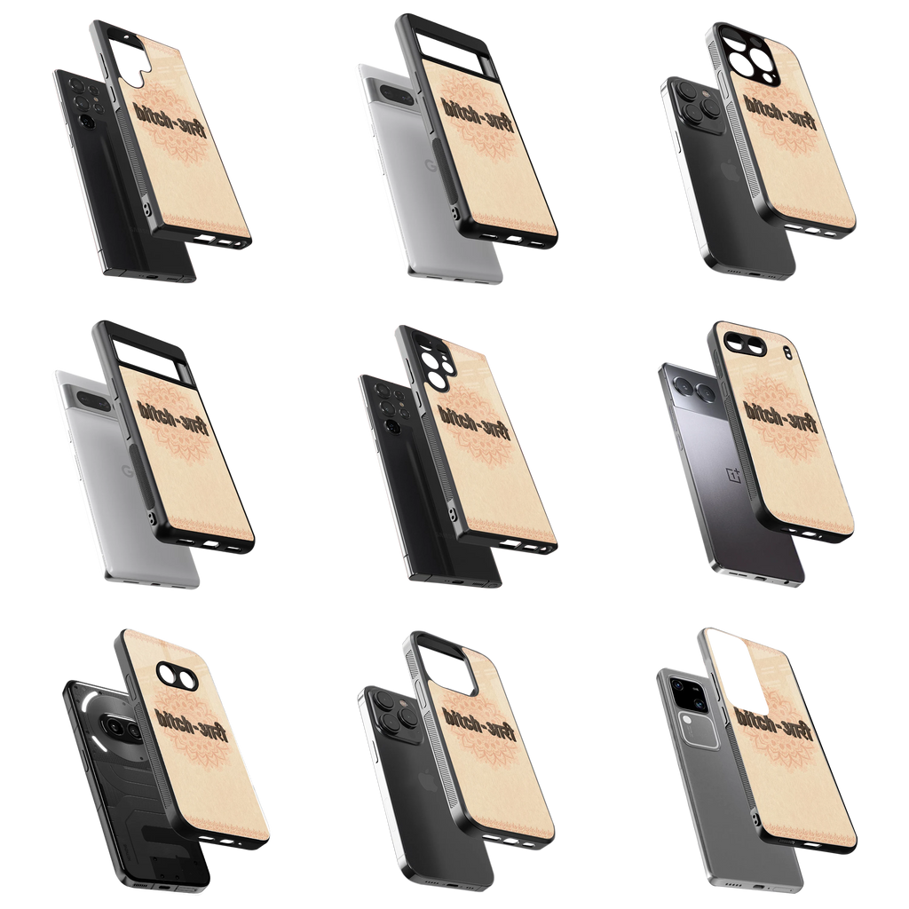 Durable Glass Back Mobile Case for iPhone, Samsung, OnePlus, Google Pixel, Redmi, Vivo, Oppo