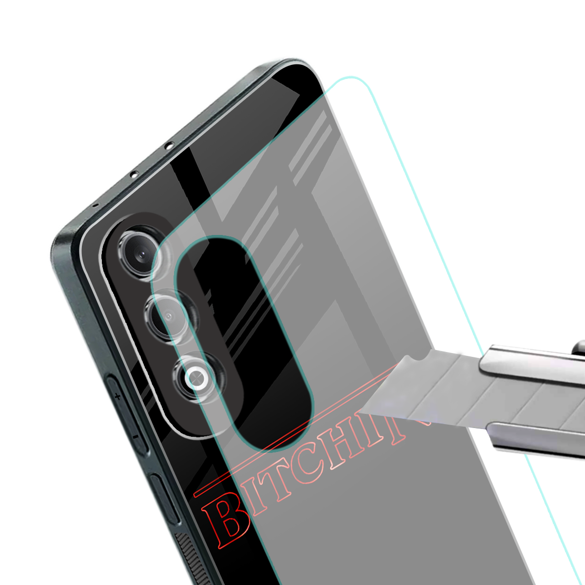 bitchin back phone cover | glass case for oneplus nord ce 4