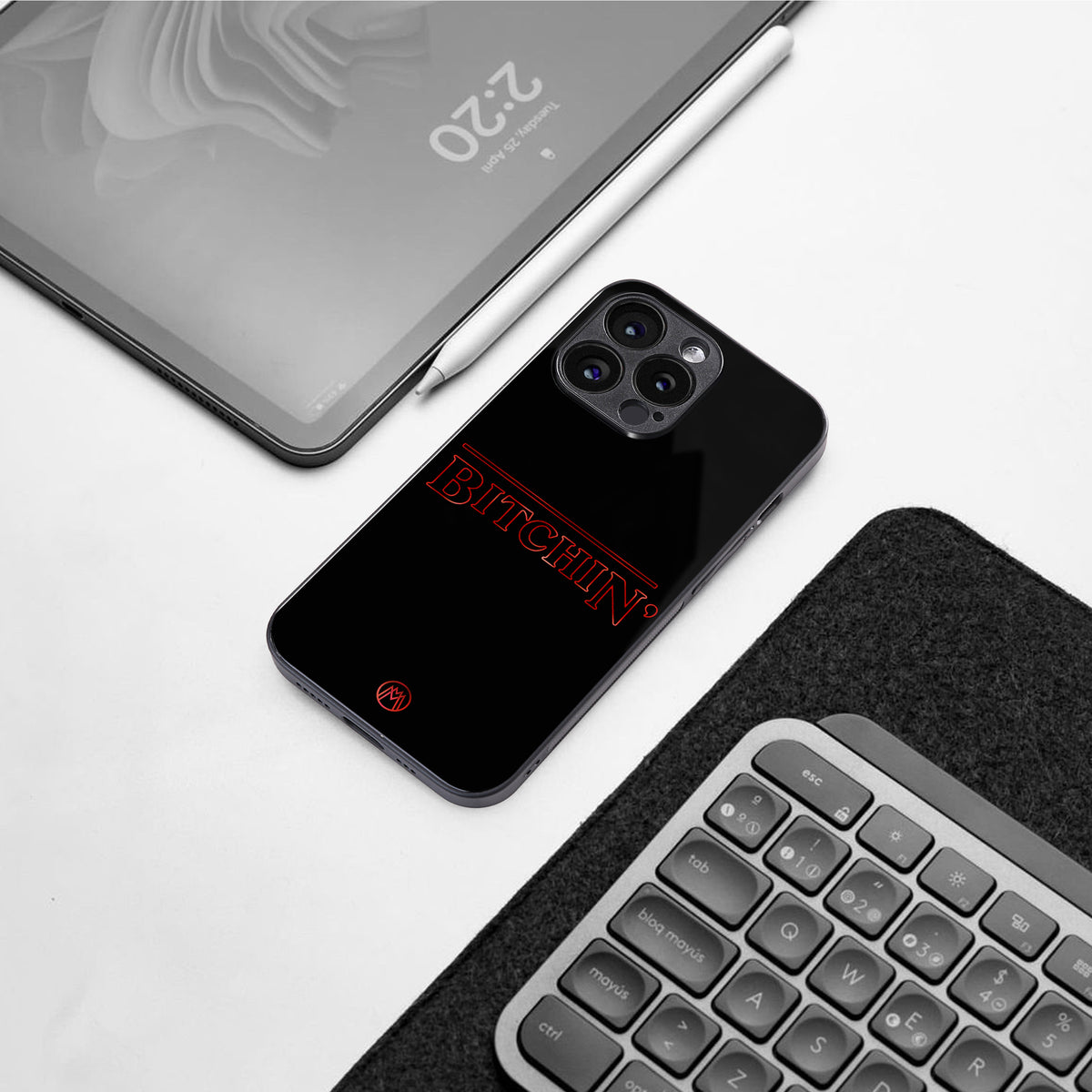 bitchin back phone cover | glass case for iphone 15 pro