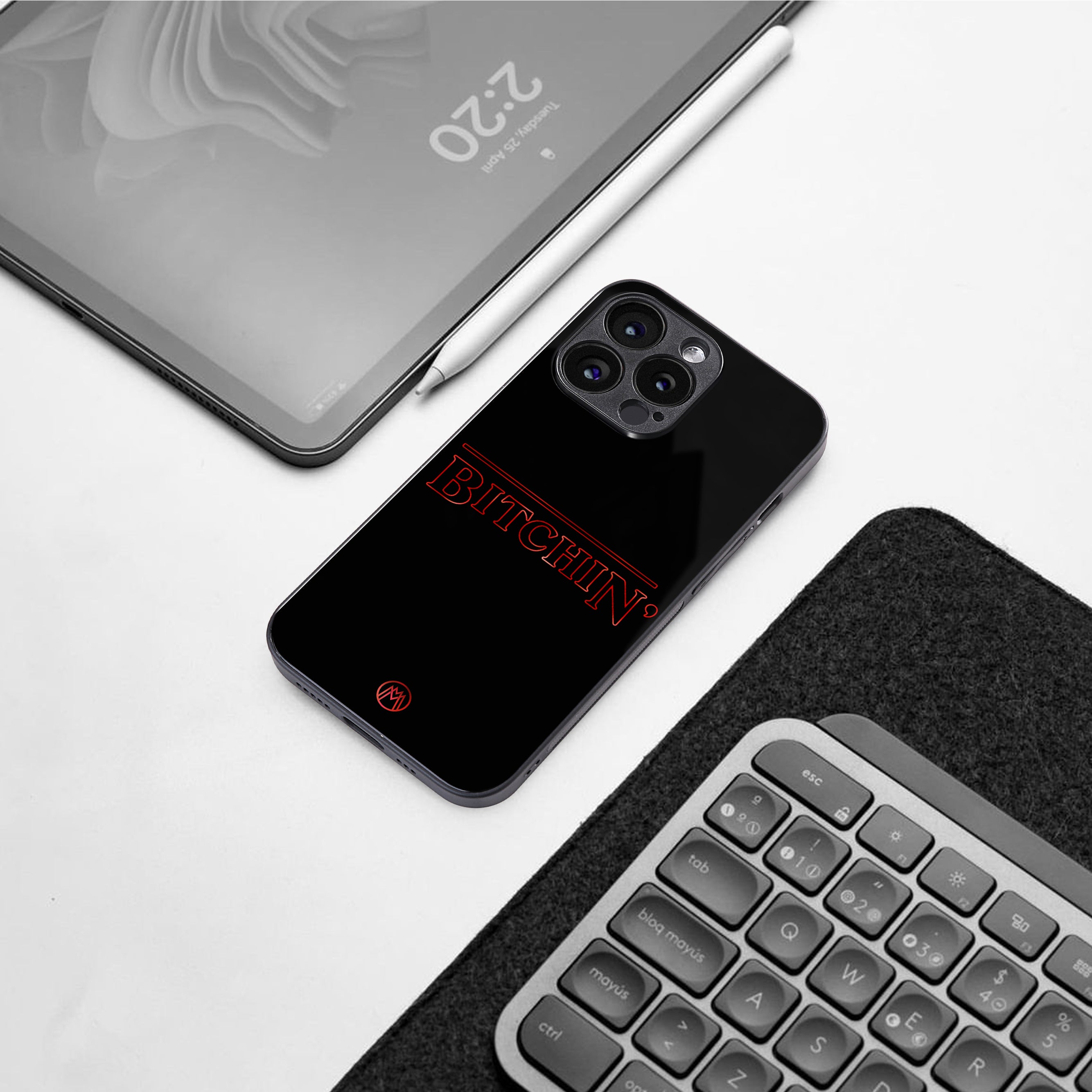 bitchin back phone cover | glass case for iphone 16 plus