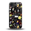 black aesthetic collage back phone cover | glass case for iphone 16e