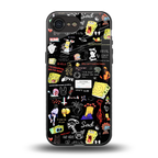 black aesthetic collage back phone cover | glass case for iphone 16e