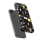 black aesthetic collage back phone cover | glass case for iphone 16e