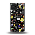 black aesthetic collage back phone cover | glass case for nothing phone 1