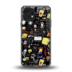black aesthetic collage back phone cover | glass case for nothing phone 1