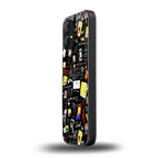 black aesthetic collage back phone cover | glass case for nothing phone 1