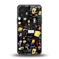 black aesthetic collage back phone cover | glass case for nothing phone 2