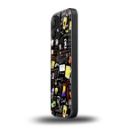 black aesthetic collage back phone cover | glass case for nothing phone 2