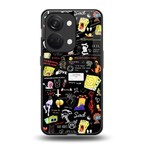 black aesthetic collage back phone cover | glass case for oneplus nord 3
