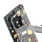 black aesthetic collage back phone cover | glass case for oneplus nord 3