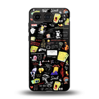 black aesthetic collage back phone cover | glass case for oneplus nord 4