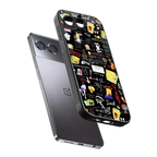 black aesthetic collage back phone cover | glass case for oneplus nord 4