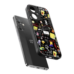 black aesthetic collage back phone cover | glass case for oneplus nord ce 3
