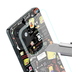 black aesthetic collage back phone cover | glass case for oneplus nord ce 3