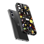 black aesthetic collage back phone cover | glass case for oneplus nord ce 4 lite