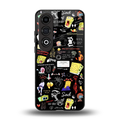 black aesthetic collage back phone cover | glass case for oneplus nord ce 4