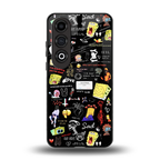 black aesthetic collage back phone cover | glass case for oneplus nord ce 4