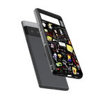 black aesthetic collage back phone cover | glass case for google pixel 6 pro