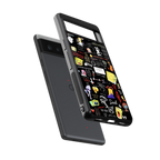 black aesthetic collage back phone cover | glass case for google pixel 6