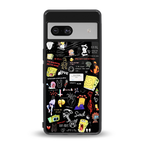 black aesthetic collage back phone cover | glass case for Google Pixel 7