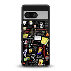 black aesthetic collage back phone cover | glass case for Google Pixel 8