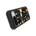 black aesthetic collage back phone cover | glass case for google pixel 9