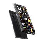 black aesthetic collage back phone cover | glass case for samsung galaxy s25 ultra