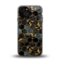 black blue tile marble back phone cover | glass case for iphone 13