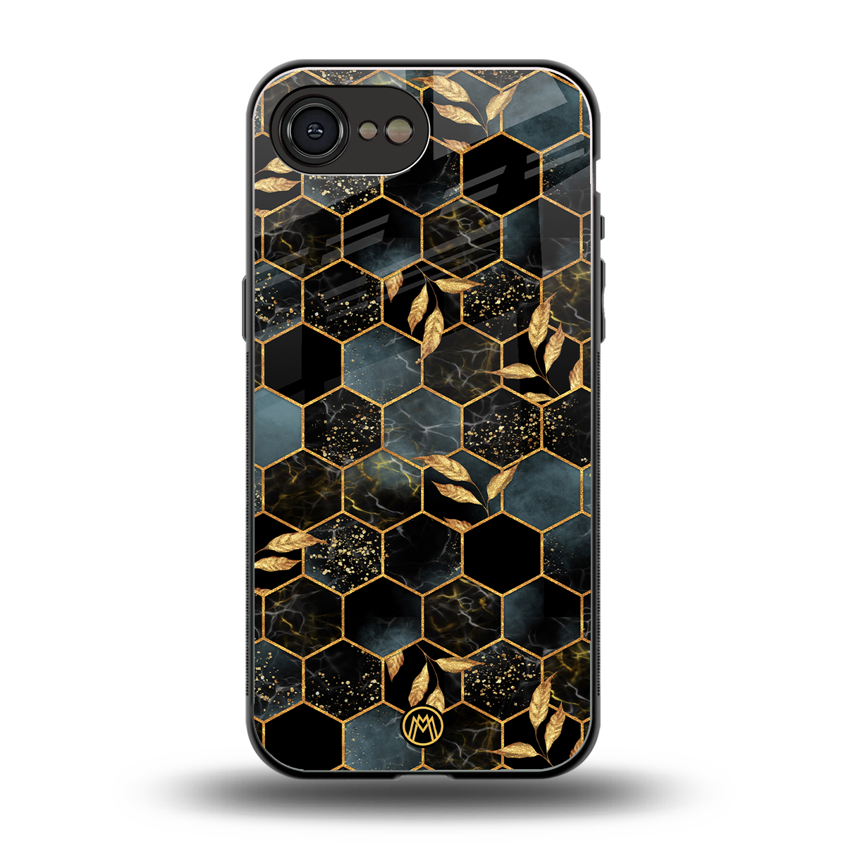 black blue tile marble back phone cover | glass case for iphone 16e