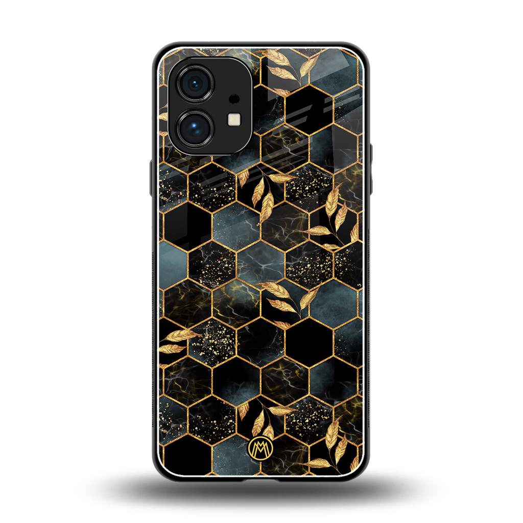 black blue tile marble back phone cover | glass case for nothing phone 1