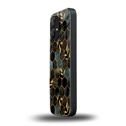 black blue tile marble back phone cover | glass case for nothing phone 1