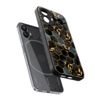 black blue tile marble back phone cover | glass case for nothing phone 2
