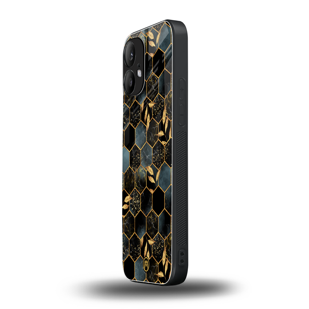 black blue tile marble back phone cover | glass case for nothing phone 2