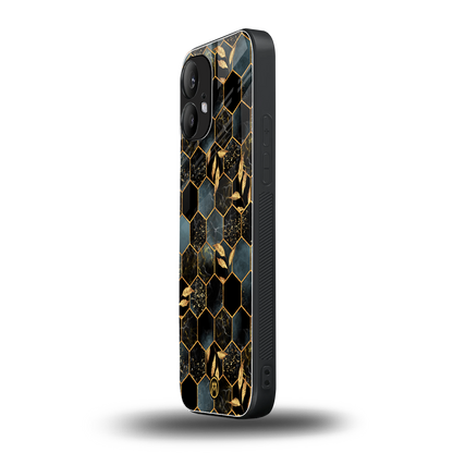 black blue tile marble back phone cover | glass case for nothing phone 2