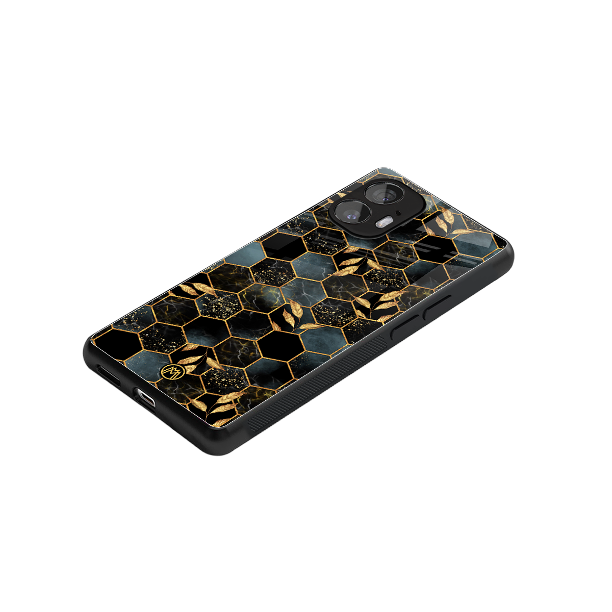 black blue tile marble back phone cover | glass case for nothing phone 2