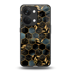 black blue tile marble back phone cover | glass case for oneplus nord 3
