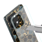 black blue tile marble back phone cover | glass case for oneplus nord 3