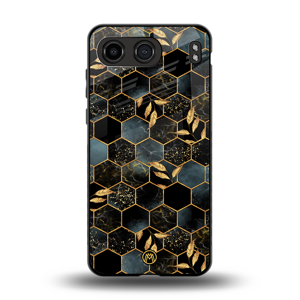 black blue tile marble back phone cover | glass case for oneplus nord 4