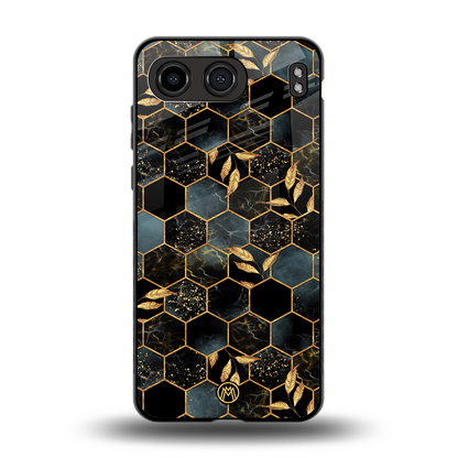 black blue tile marble back phone cover | glass case for oneplus nord 4