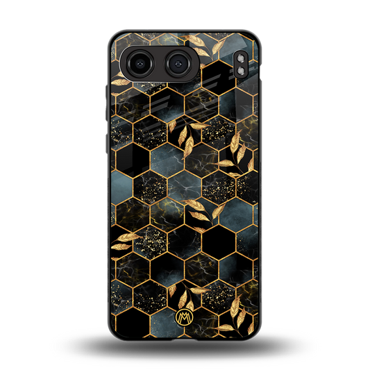 black blue tile marble back phone cover | glass case for oneplus nord 4
