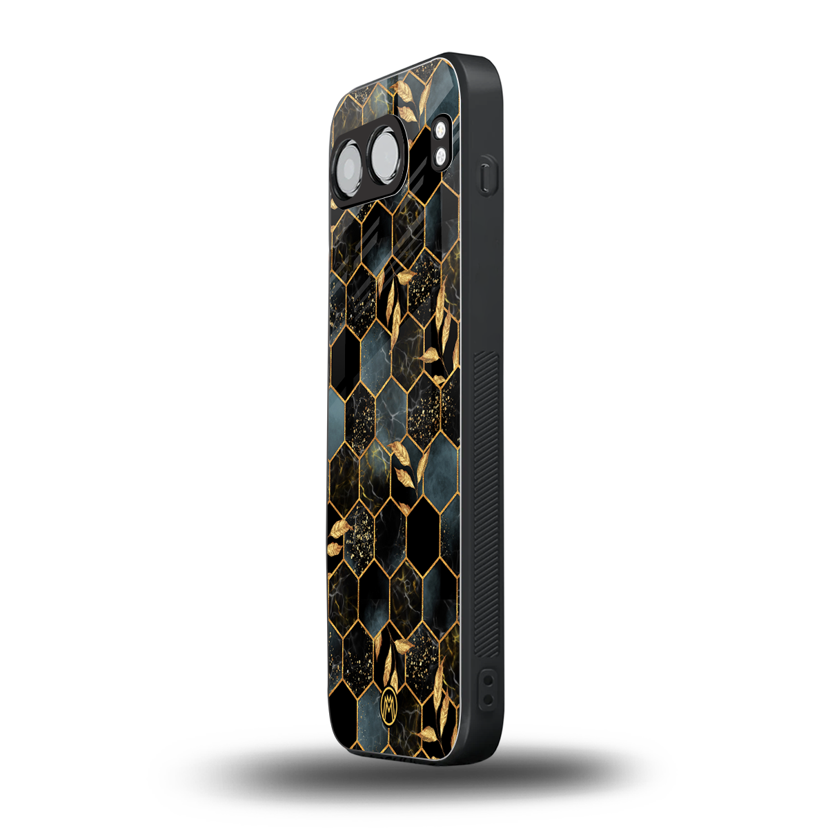 black blue tile marble back phone cover | glass case for oneplus nord 4