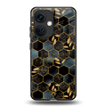 black blue tile marble back phone cover | glass case for oneplus nord ce 3