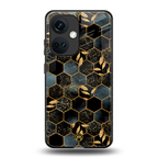 black blue tile marble back phone cover | glass case for oneplus nord ce 3