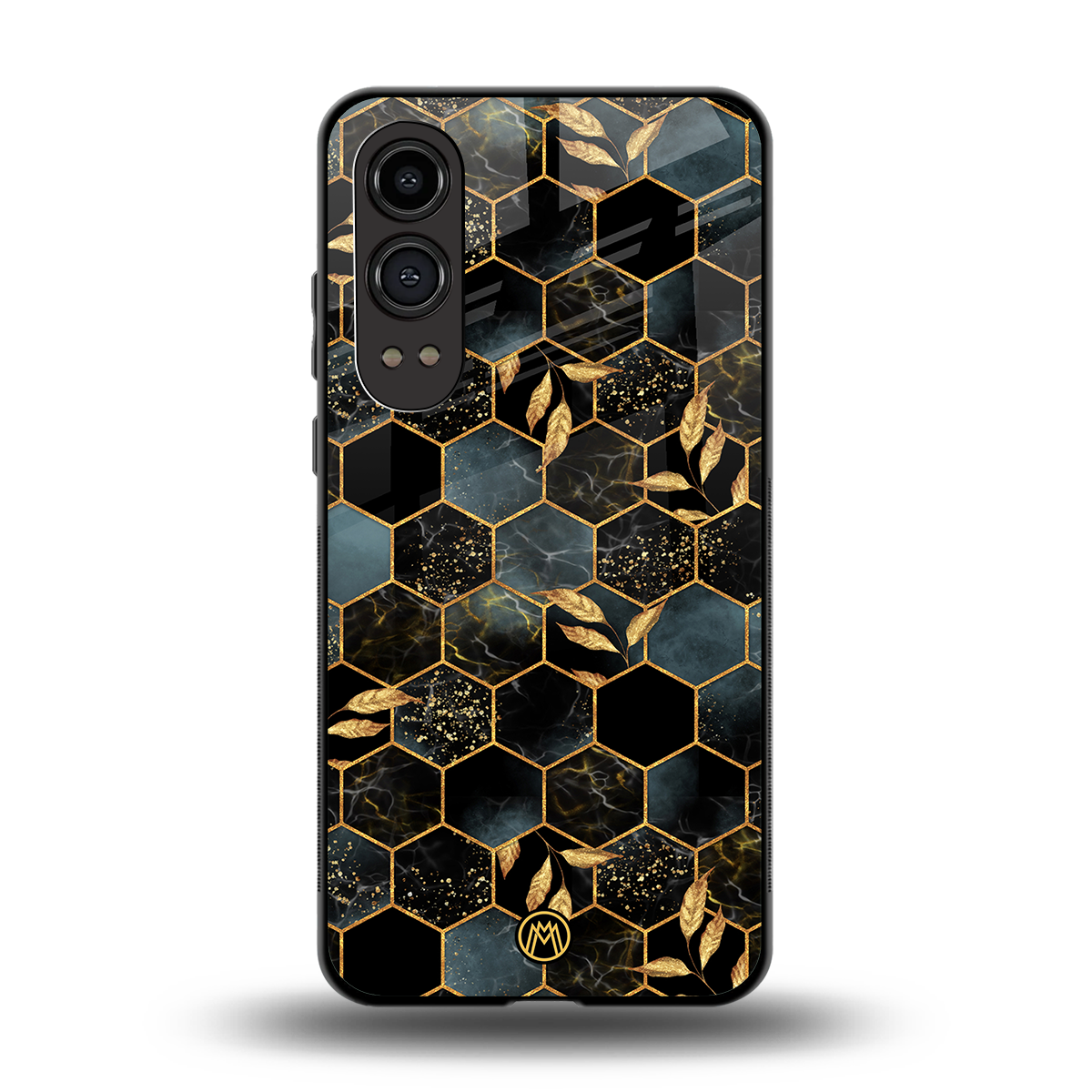 black blue tile marble back phone cover | glass case for oneplus nord ce 4 lite