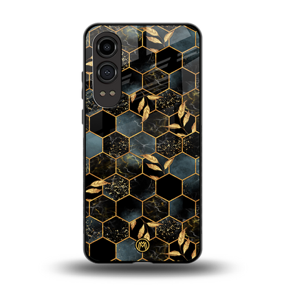 black blue tile marble back phone cover | glass case for oneplus nord ce 4 lite