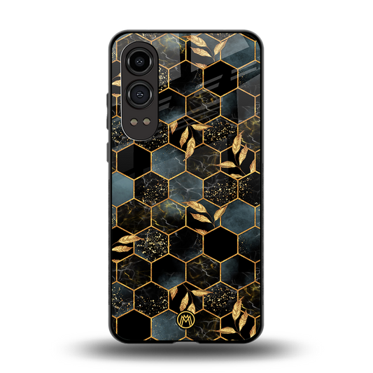 black blue tile marble back phone cover | glass case for oneplus nord ce 4 lite