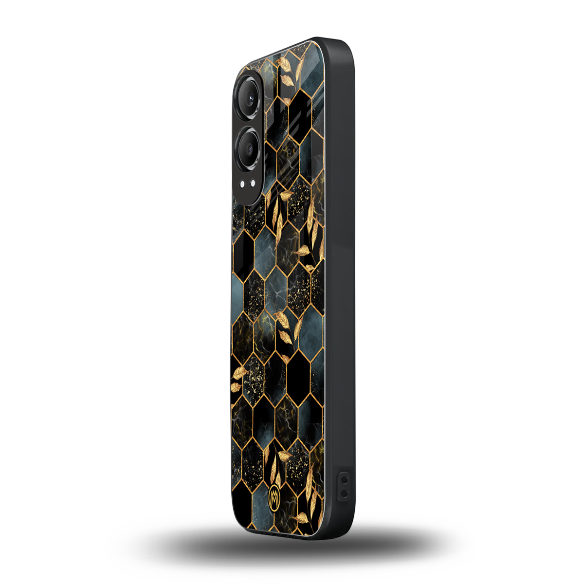 black blue tile marble back phone cover | glass case for oneplus nord ce 4 lite