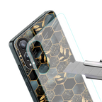 black blue tile marble back phone cover | glass case for oneplus nord ce 4 lite
