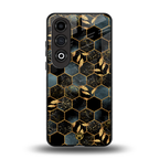 black blue tile marble back phone cover | glass case for oneplus nord ce 4